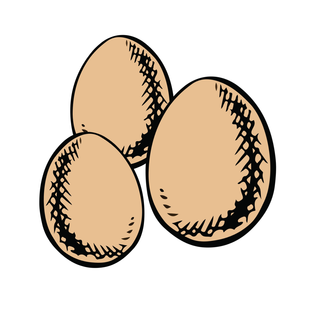 Three eggs