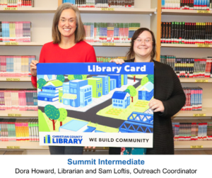 Dora Howard, Librarian and Sam Loftis, Outreach Coordinator